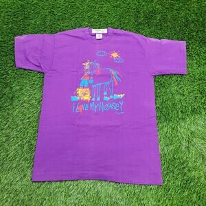 Vintage 1994 Cute Horse Art Shirt Womens Large 20x27 USA